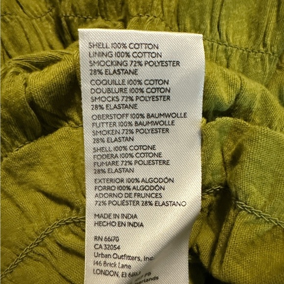 Urban Outfitters Tatum Green Smocked Mini Dress - Picture 3 of 7